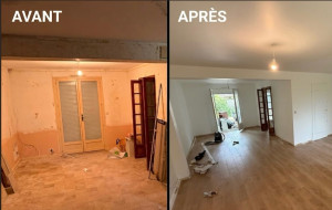 Photo de galerie - Pose parquet et peinture 
