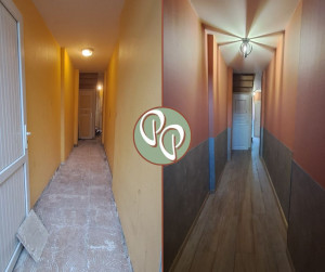 Photo de galerie - Réfection des parties communes d'un immeuble:
- enduits de révisions
- mise en peinture
- changement des luminaires
- ceation d'un sous-bassement en panneaux composites