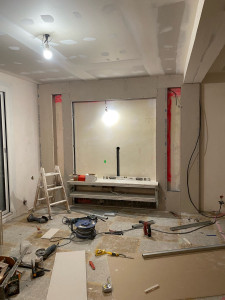 Photo de galerie - Mur tv en placo