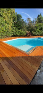 Photo de galerie - Pose de lame de terrasse en bois exotique 