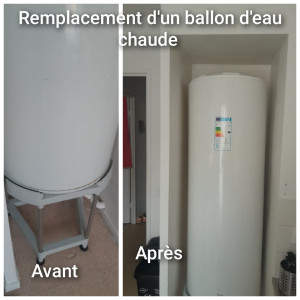 Photo de galerie - Remplacement d'un ballon d'eau chaude 