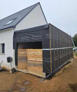 Photo de galerie - Construction d'un garage ossature bois de 24m2