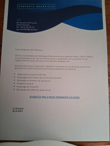 Photo de galerie - Liste des  prestations 