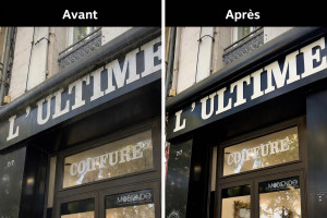 Photo de galerie - Nettoyage de devanture et vitres 