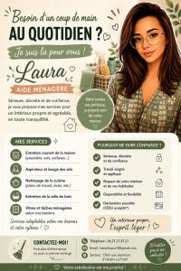 Photo de galerie - Mon flyer qui vous détaille mes prestations que je peut effectuer 
