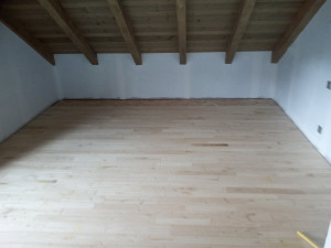 Photo de galerie - Pose de parquet massif collé