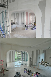 Photo de galerie - Réalisation du placo et bandes 