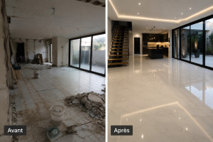 Photo de galerie - Pose de carrelage 