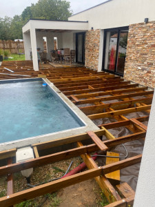 Photo de galerie - Construction piscine+terrasse