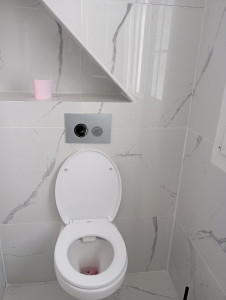 Photo de galerie - Pose toilette suspendu 