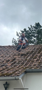 Photo de galerie - Enlèvement des mousses sur Toiture, avant de nettoyage