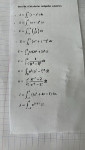 Photo de galerie - Calcul intégral en spé math