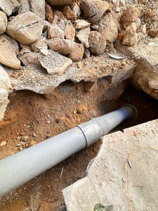 Photo de galerie - Créations saignées au sol pour raccordement tout à l’égout 