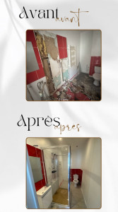 Photo de galerie - Changement bac à douche et paroi de douche 