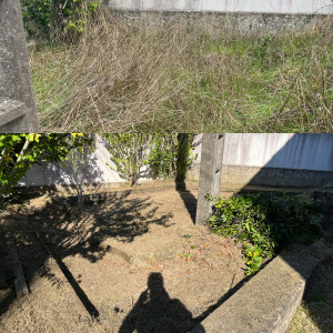 Photo de galerie - Débroussaillage d’une cours