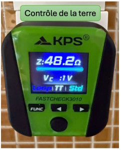Photo de galerie - Vérification de la qualité de la prise de terre et correction pour mise en conformité.