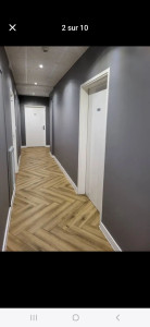 Photo de galerie - Réalisation de la peinture sur les murs ainsi que la pose du parquet .