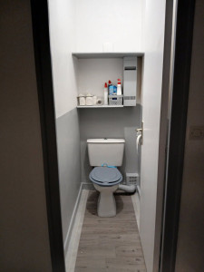 Photo de galerie - Peinture 2 couleurs toilette 