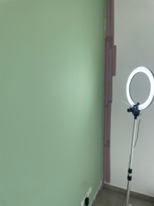 Photo de galerie - Mise en peinture d’un salon avec ce joli vert 