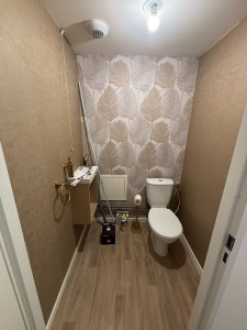 Photo de galerie - Tapisserie Toilette APRÈS