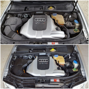 Photo de galerie - Nettoyage compartiment moteur sur cette Audi A6 V6 quattro !