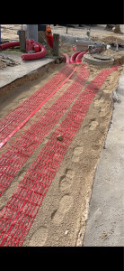 Photo de galerie - Pose de gaine TPC rouge 