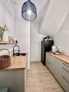 Photo de galerie - Transformation d’une salle de bain en arrière cuisine.