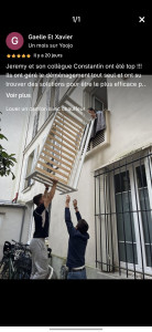 Photo de galerie - Le lit ne passait pas par l'escalier donc pour éviter de perdre du temps avec le démontage remontage solution b excellent client satisfait !