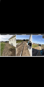 Photo de galerie - Préparation complète du terrain avec mise à niveau du sol ✔️ Pose de bordures béton pour délimiter l’allée ✔️ Mise en place d’un géotextile ✔️ Apport et finition gravier pour création d’une allée piétonne propre et durable ✔️