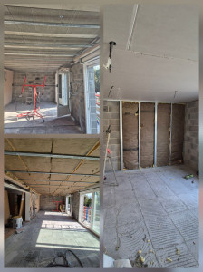 Photo de galerie - Isolation intérieur de 100 avec pose d ossature métallique et ba13