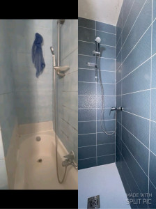 Photo de galerie - Remplacement baignoire en douche