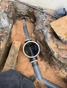 Photo de galerie - Création d'un branchement eau usée avec regard en PVC