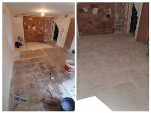 Photo de galerie - Pose de carrelage