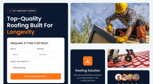 Photo de galerie - Cette photo illustre le site internet d'un couvreur.