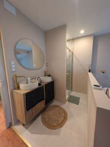 Photo de galerie - Création d'un espace douche complet. 