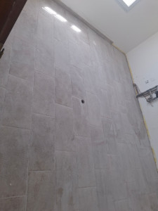 Photo de galerie - Pose carrelage en 1/2 3/2