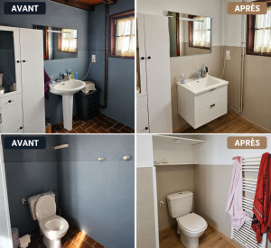 Photo de galerie - Peinture, parquet, changement de meuble, modification plomberie