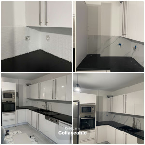 Photo de galerie - Avant/Après crédence cuisine 