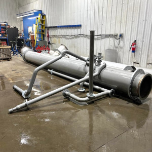 Photo de galerie - Réalisation de Soudures Tig
Sur Tuyauterie inox Sanitaire 
destiné à un Hôpital 
