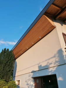 Photo de galerie - Avant toit bardage bois mélèze