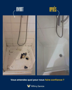 Photo de galerie - Prestation d’entretien et de remise en état d’une salle de bains