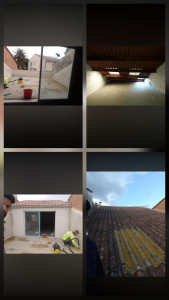 Photo de galerie - Creation d’une terrase , renovation toiture , ossature en bois pose de baie vitree dans des comble 