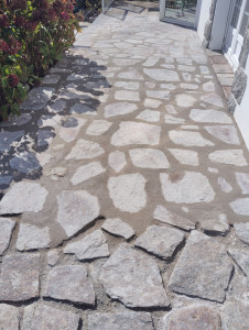 Photo de galerie - Réalisation terrasse pierre plate  