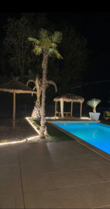 Photo de galerie - Installation de led et spots autour piscine