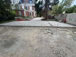 Photo de galerie - Aménagement extérieur en pavés 
