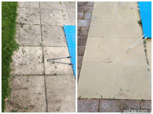 Photo de galerie - Traitement fongicide bordure de piscine avant et après 
n'hésitez pas à me contacter 