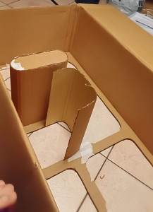 Photo de galerie - Création meuble carton et plâtre 