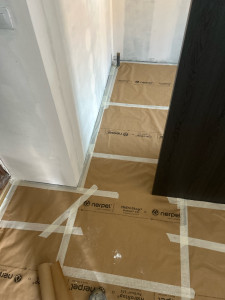 Photo de galerie - Protection chantier soignée 