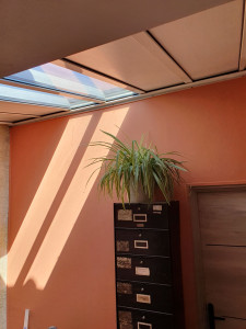Photo de galerie - Préparation du support et mise en peinture terracotta 
