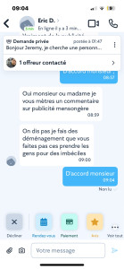 Photo de galerie - Je répond au demande très poliment puis on refuse une demande parce que y’a plus de 8h de route et on se prend un mauvais avis 